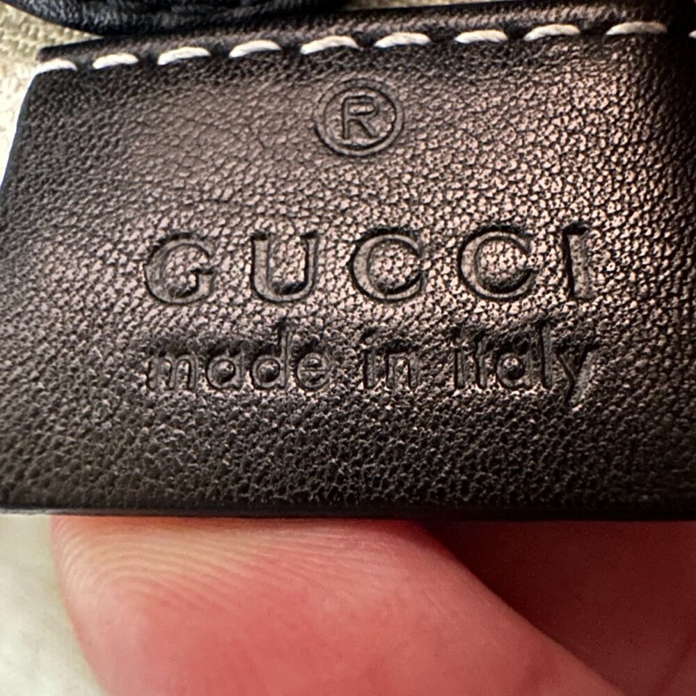 Authentic Gucci GG Embossed Leather Hobo Bag – Black – Gold Hardware - Picture 10 of 10